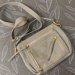 Gray crossbody bag